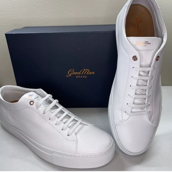 Good Man Brand Edge Lo-Top Mono Sneaker All White Leather